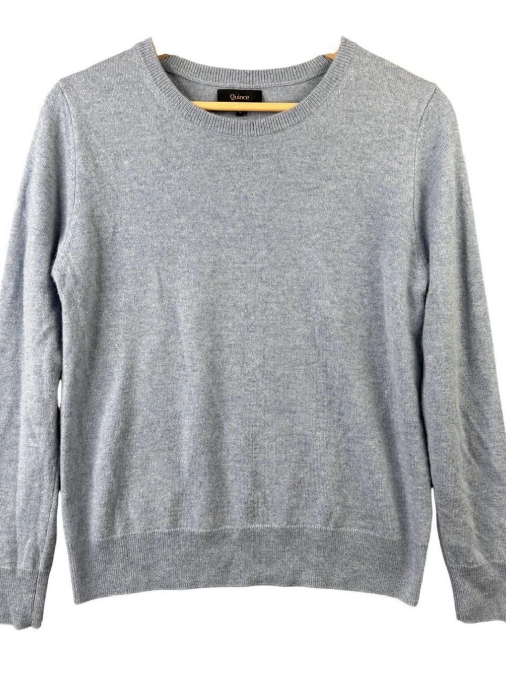 Quince Light Blue 100% Mongolian Cashmere Crewneck Sweater Womens Size Small